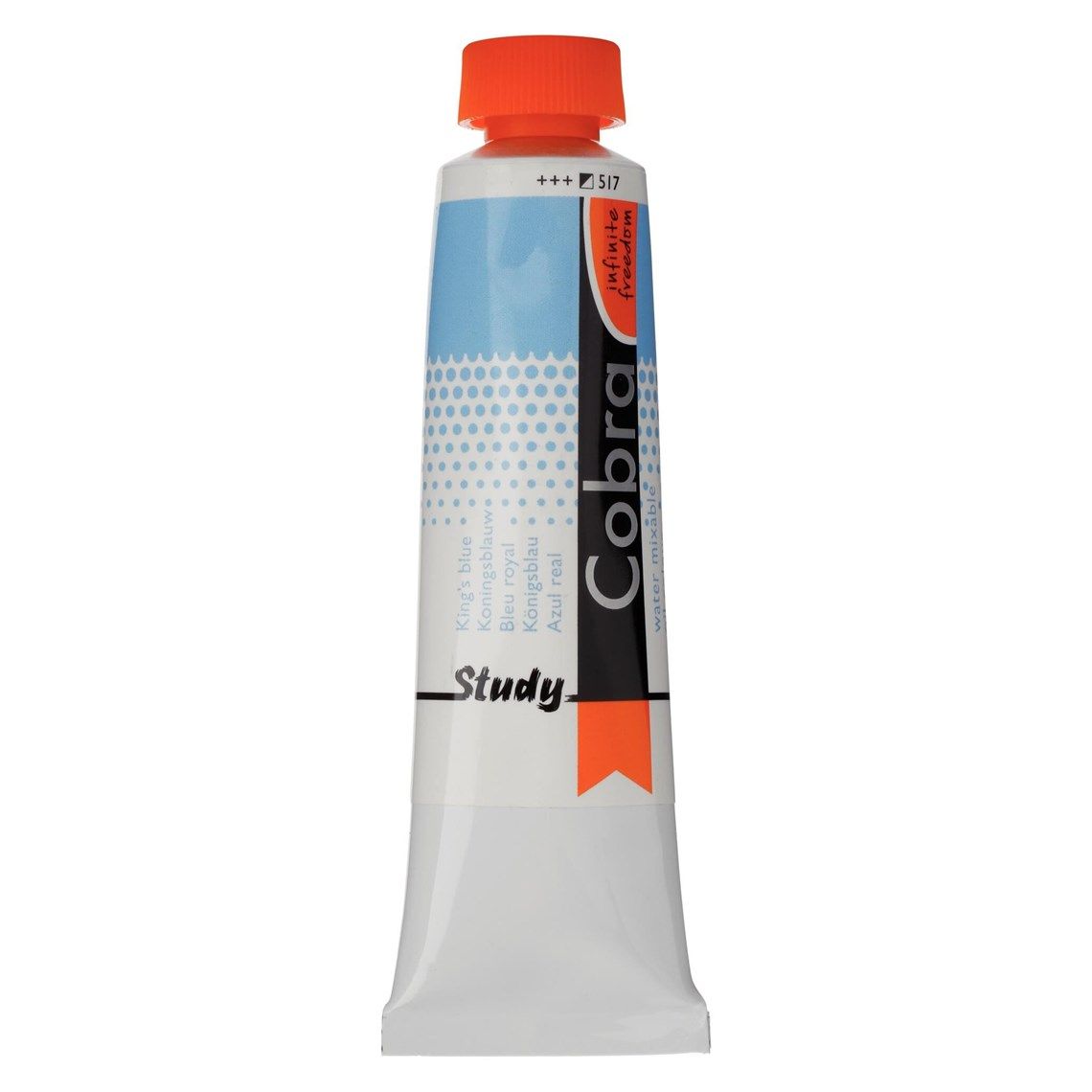 517 Oleo Al Agua Cobra Study Azul Real 517 40ml - Imagen 1