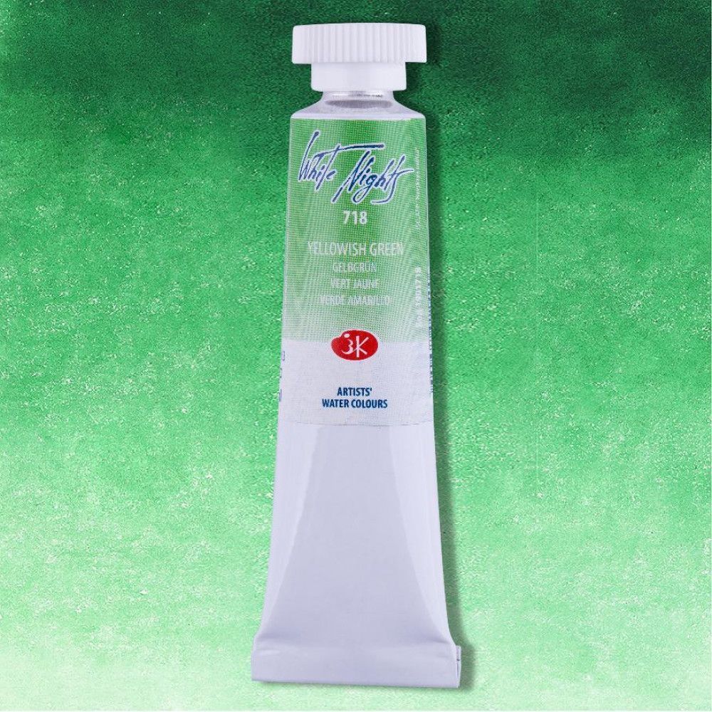 718 Acuarela White Nights Verde Amarillo 718 tubo 10ml - Imagen 1