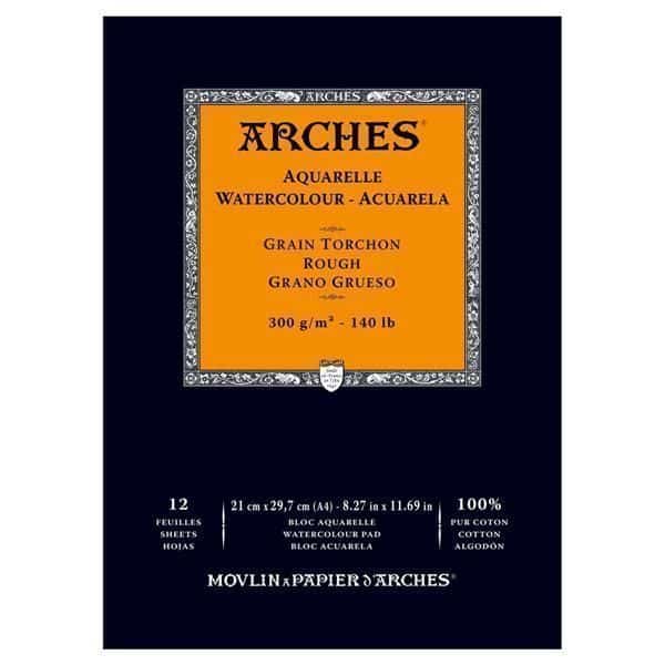 Bloc Acuarela Arches 12 Hojas 21x29,7cm A4 300gr Grano Grueso