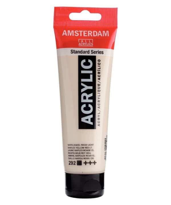 acrilico amsterdam amarillo napoles rojo claro 292