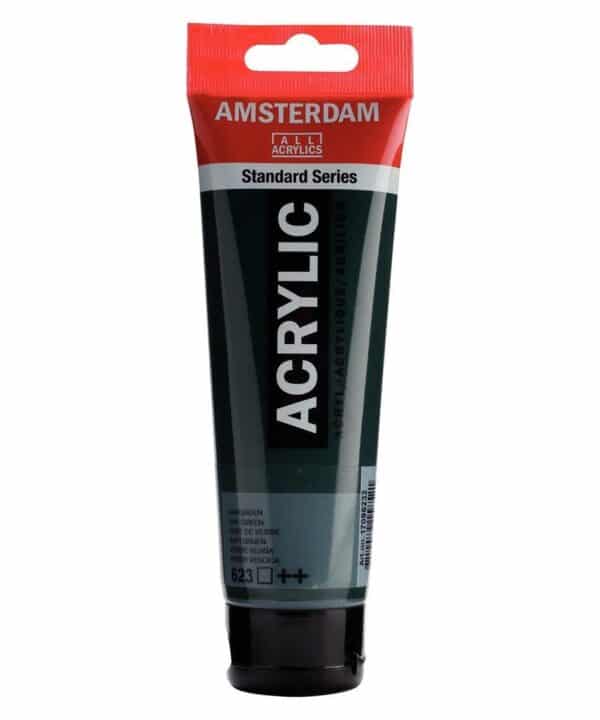 pintura acrilica amsterdam verde vegija