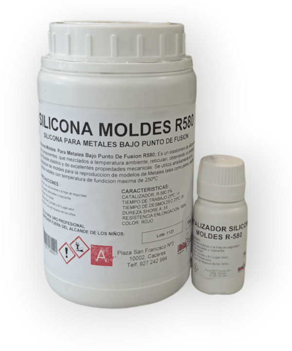artespray - silicona R-580 para moldes metales bajo punto de fusion
