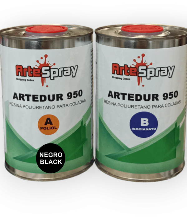 Artespray - Resina de poliuretano Negro Artedur 950
