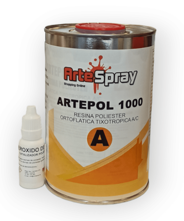 Artespray - Resina de poliester para fibra de vidrio 1Kg