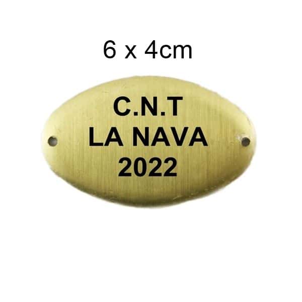 Artespray - Chapa para trofeos de caza y taxidermia grande grabada