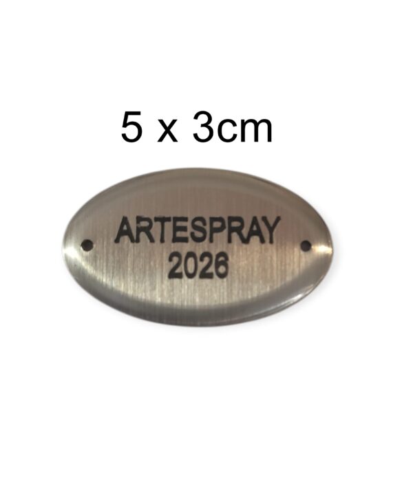 artespray - Chapa de laton plateada grabada para trofeo de caza